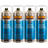 4X Hycote Bodyshop Clear Lacquer Spray Paint 400ml Spray Paint